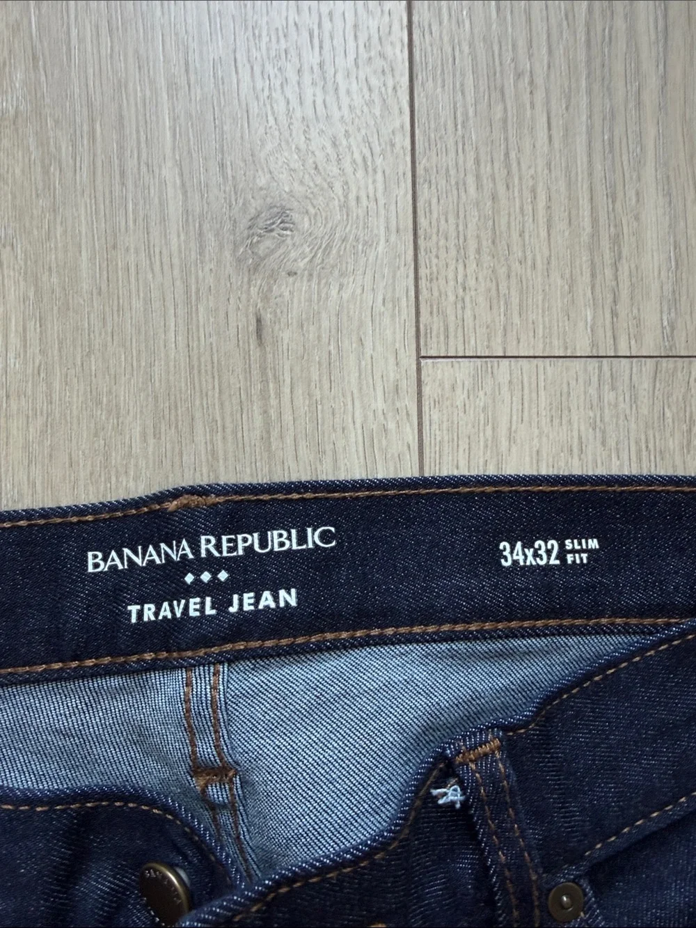 Banana Republic Dark Blue Men’s Travel Jeans a 34x32 Slim Fit